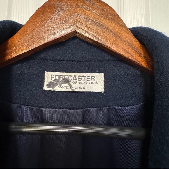 Classic Wool Longline Coat Navy Maxi Double Breasted Quiet Luxury Winter M/L - Picture 9 of 13